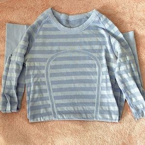 Lululemon Long Sleeve Shirt Striped Purple